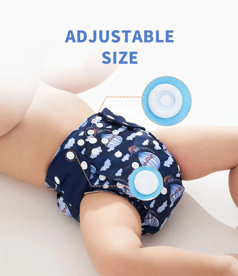 Kit 4 Lindas Fraldas Ecológicas Ajustáveis e Reutilizáveis 0-2 Anos