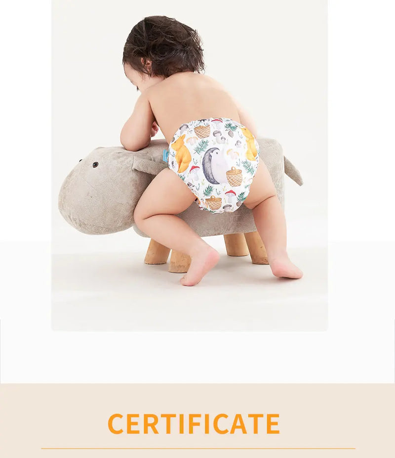 Kit 4 Lindas Fraldas Ecológicas Ajustáveis e Reutilizáveis 0-2 Anos