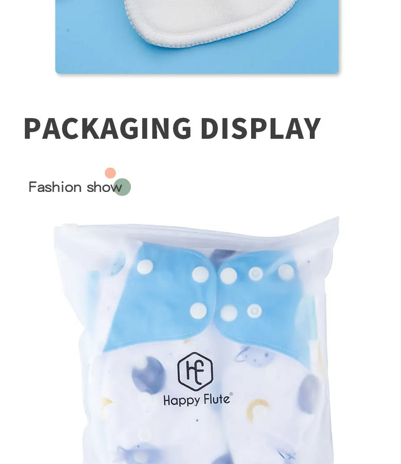 Kit 4 Lindas Fraldas Ecológicas Ajustáveis e Reutilizáveis 0-2 Anos