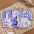 Kit 4 Lindas Fraldas Ecológicas Ajustáveis e Reutilizáveis 0-2 Anos