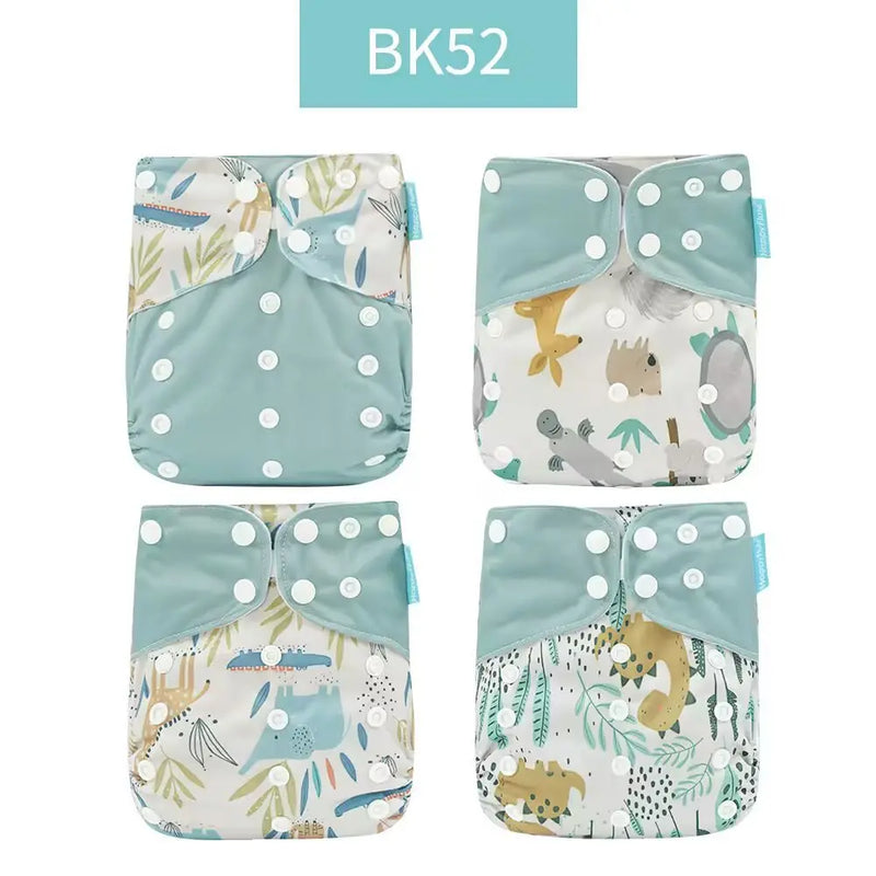 Kit 4 Lindas Fraldas Ecológicas Ajustáveis e Reutilizáveis 0-2 Anos