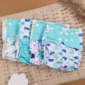 Kit 4 Lindas Fraldas Ecológicas Ajustáveis e Reutilizáveis 0-2 Anos