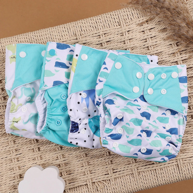 Kit 4 Lindas Fraldas Ecológicas Ajustáveis e Reutilizáveis 0-2 Anos