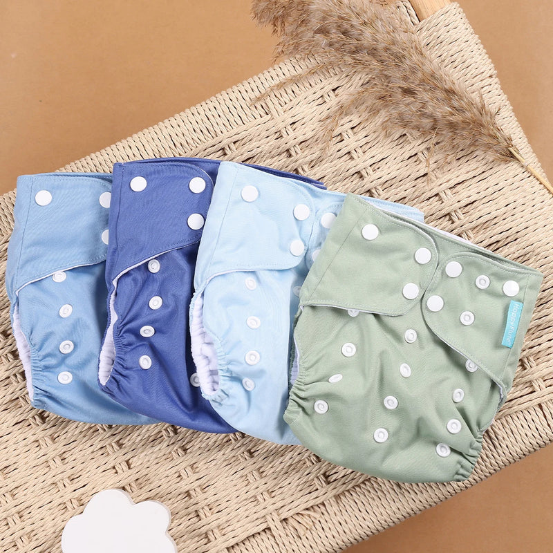 Kit 4 Lindas Fraldas Ecológicas Ajustáveis e Reutilizáveis 0-2 Anos
