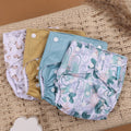 Kit 4 Lindas Fraldas Ecológicas Ajustáveis e Reutilizáveis 0-2 Anos